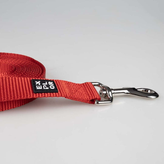 Duvoplus EXPLOR Trackingleine Classic flach - rot - 15m/20mm