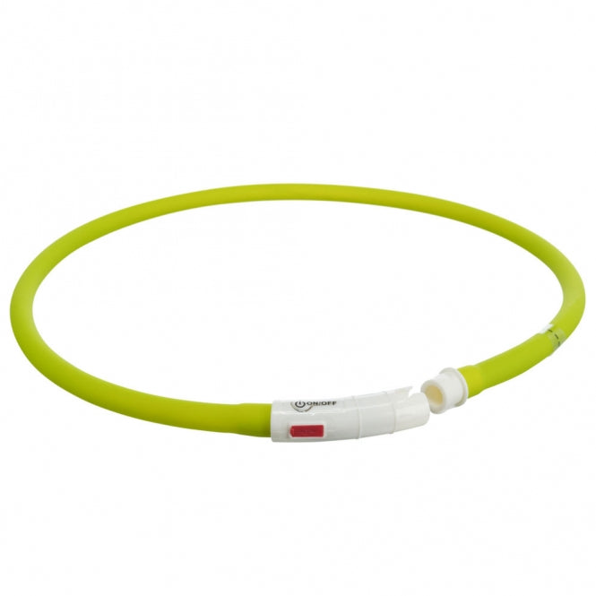 Trixie Flash Leuchtring USB aus Silikon - orange