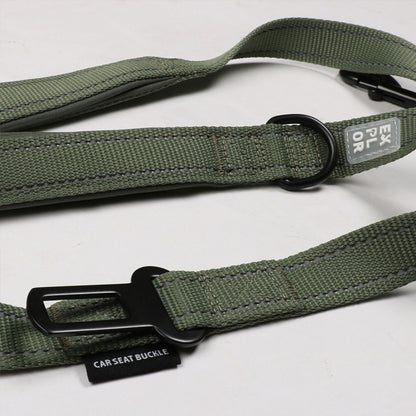 Duvoplus EXPLOR Ultimate Fit On-The-Road-Leine Classic - Undercover Green - 130cm - 25mm