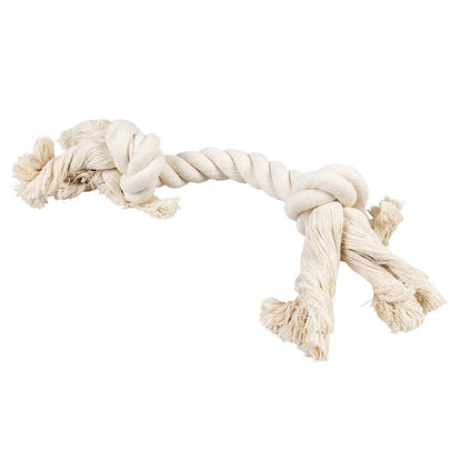 Duvoplus ECO Baumwoll-Tau mit 2 Knoten - weiß - 45cm / 500g