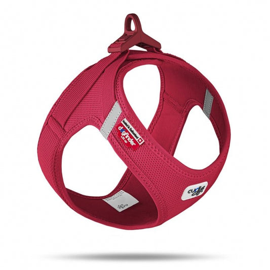 Curli Clasp Vest Geschirr Air-Mesh - rot - S