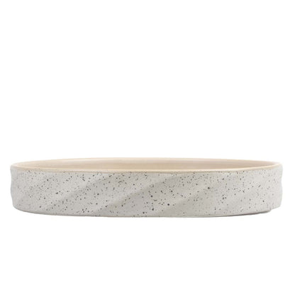 Duvoplus flacher Keramiknapf Stone Wavy Dune - 260ml - 14,5x14,5x3cm