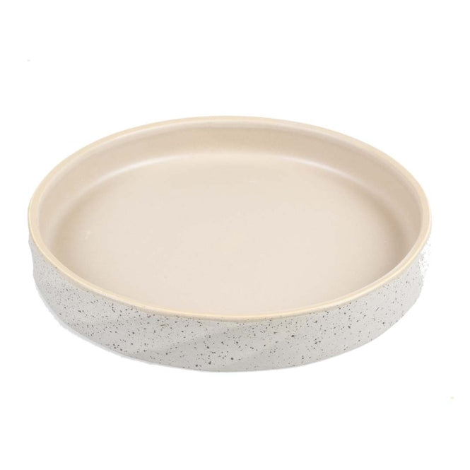 Duvoplus flacher Keramiknapf Stone Wavy Dune - 600ml - 21x21x3cm