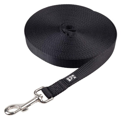 Duvoplus EXPLOR Trackingleine Classic flach - schwarz - 10m/20mm