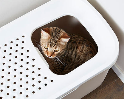 Savic Katzentoilette Hop In - champagner/toskanarot