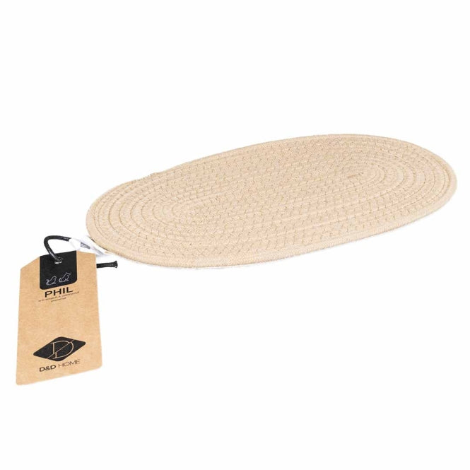 D&D Napfunterlage Phil - Beige - 35 x 20 cm