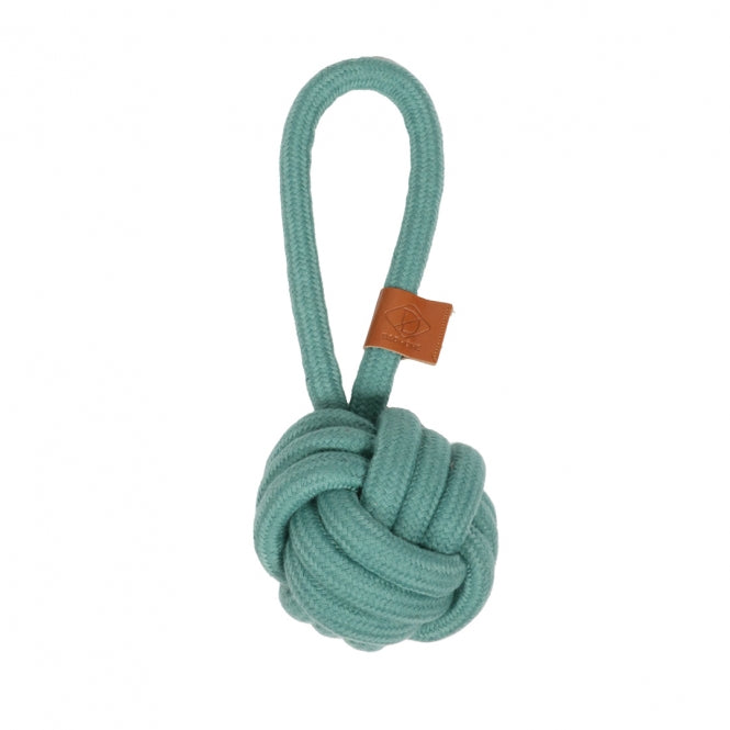 D&D Knotenball mit Schlaufe Harper - blau - 22 x 8cm