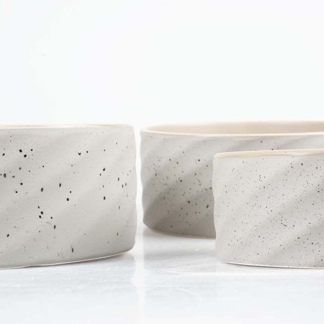 Duvoplus Keramiknapf Stone Wavy Dune - 800ml - 16x16x6cm