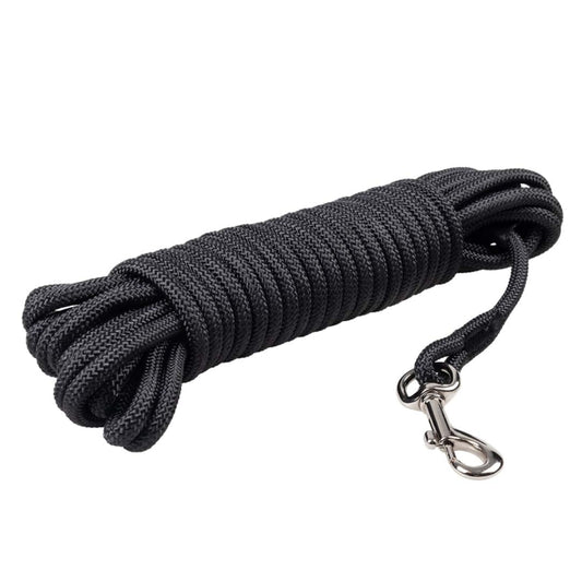 Duvoplus EXPLOR Trackingleine Classic rund - schwarz - 15m/8mm