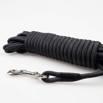 Duvoplus EXPLOR Trackingleine Classic rund - schwarz - 15m/8mm