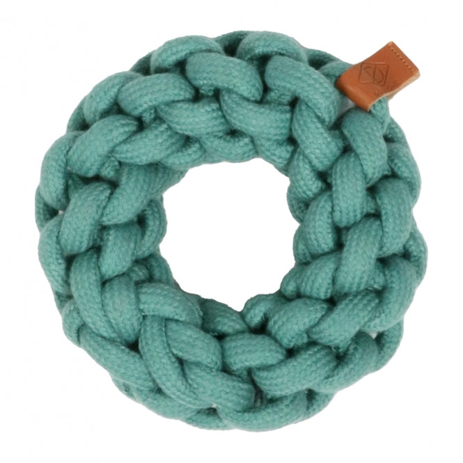 D&D Baumwollring Ben - blau - 13 x 13 x 4,5cm
