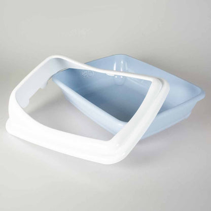 Duvoplus Katzentoilette Birba mit Rand - Azzuro - M - 46 x 35 x 20cm