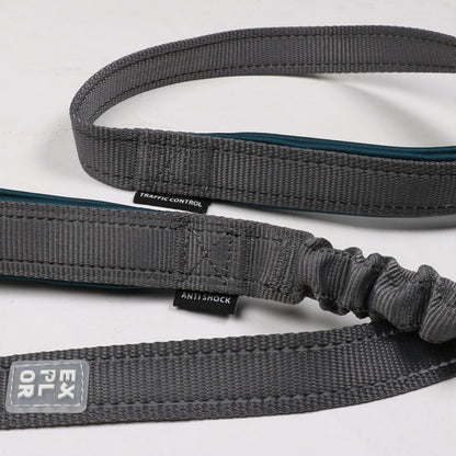 Duvoplus EXPLOR Ultimate Fit 2in1 Leine Classic - petrol blue - 180cm - 25mm