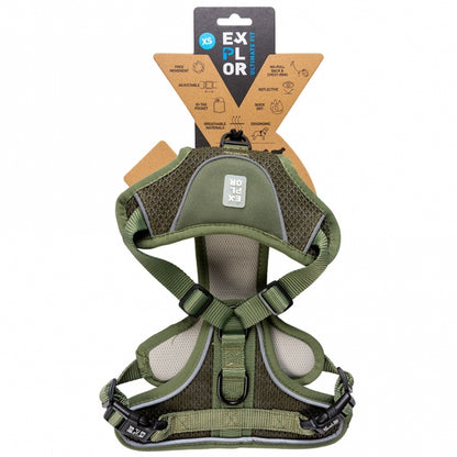 Duvoplus EXPLOR Ultimate Fit No-Pull-Geschirr - Undercover Green - XS - 28-37cm - 32-43cm
