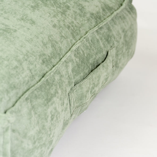 Duvoplus Kissen Velvet rechteckig - grün - 97x68x18,5cm