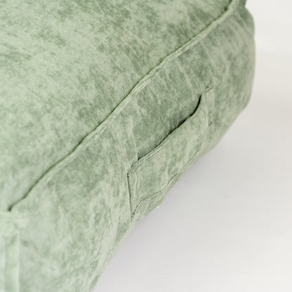 Duvoplus Kissen Velvet rechteckig - grün - 97x68x18,5cm