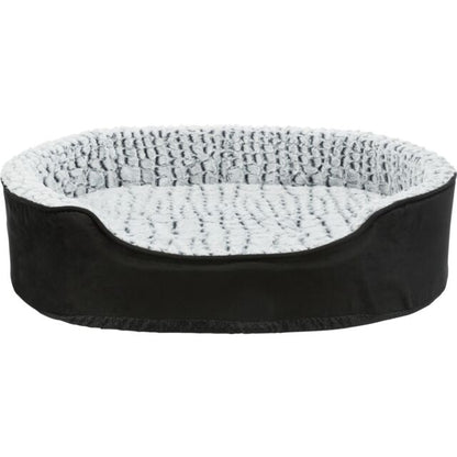 Trixie Vital Bett Lino, oval - schwarz/grau - 83 × 67 cm