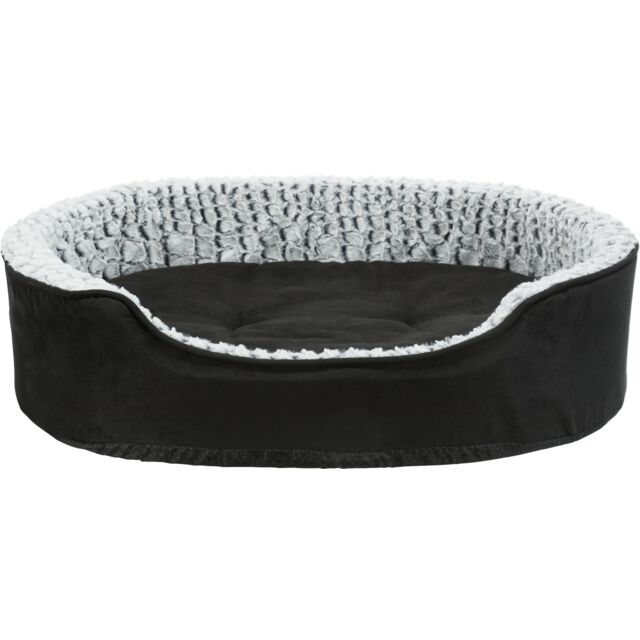 Trixie Vital Bett Lino, oval - schwarz/grau - 83 × 67 cm