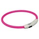 Trixie Flash Leuchtring USB Pink - M-L